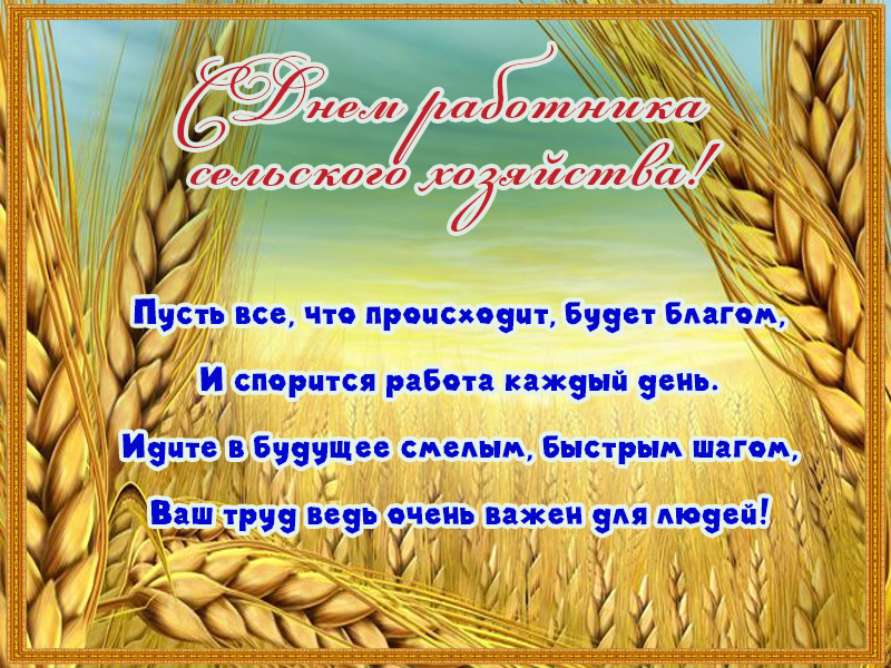 С Днем работника сельского хозяйства