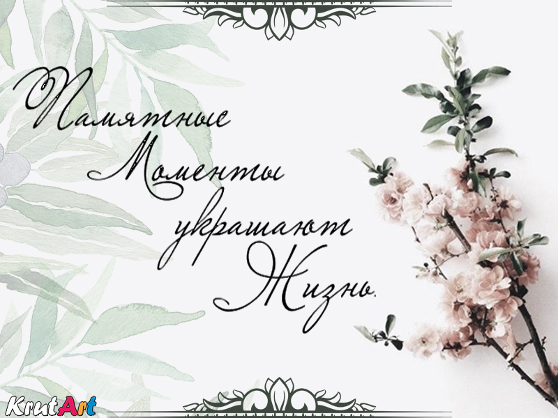Памятные моменты украшают жизнь