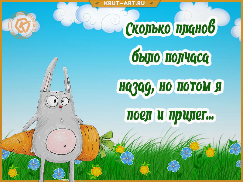 Смешная открытка о планах на сегодня