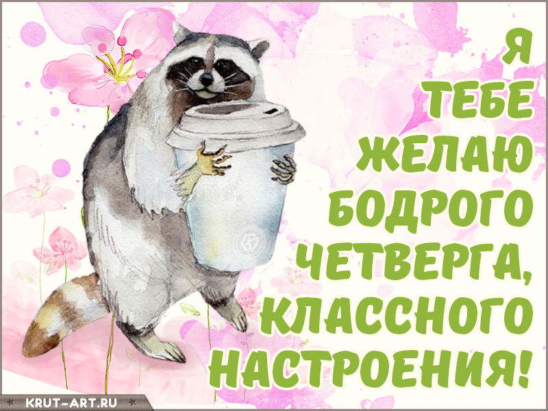 Пожелание бодрого четверга и классного настроения