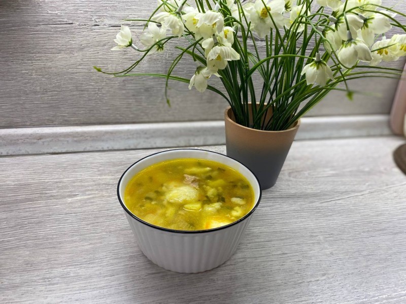 Суп с клёцками , простой рецепт) тот самый вкус детства)