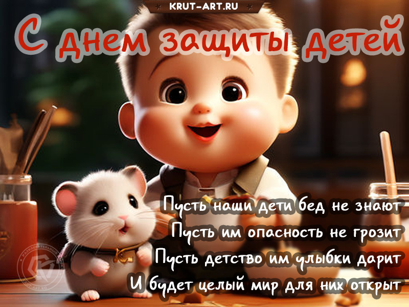 Пусть наши дети бед не знают, открытка 1 июня