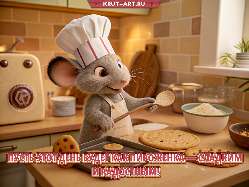 Cладкого и радостного дня от повара мышонка!