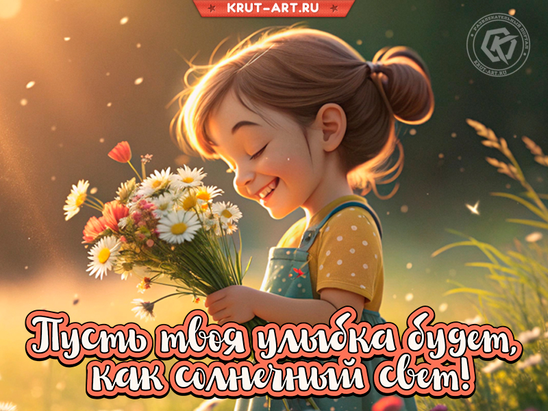 Пусть твоя улыбка будет, как солнечный свет!