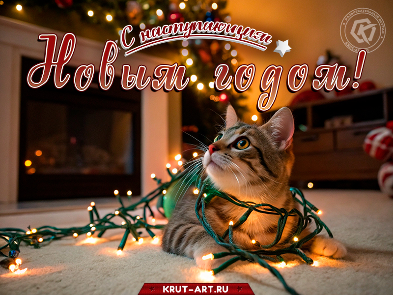 Мяу, с наступающим Новым годом!